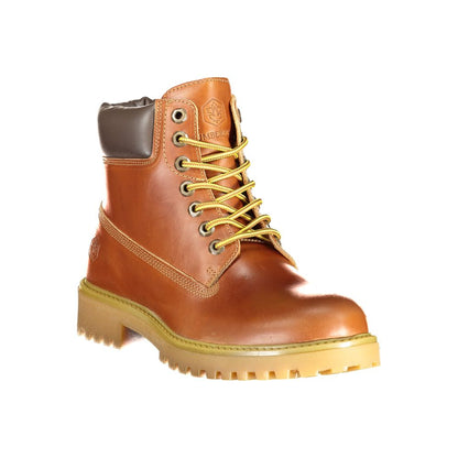 Marrone Leather Men Sneaker