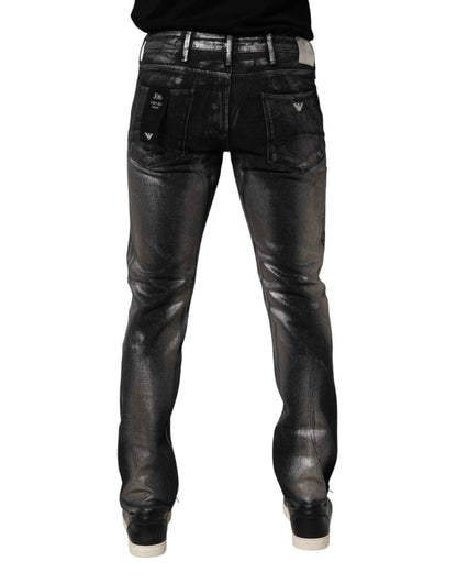 Black Washed Slim Fit Men Denim Trouser Jeans