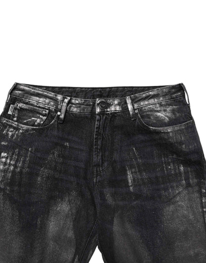 Black Washed Slim Fit Men Denim Trouser Jeans