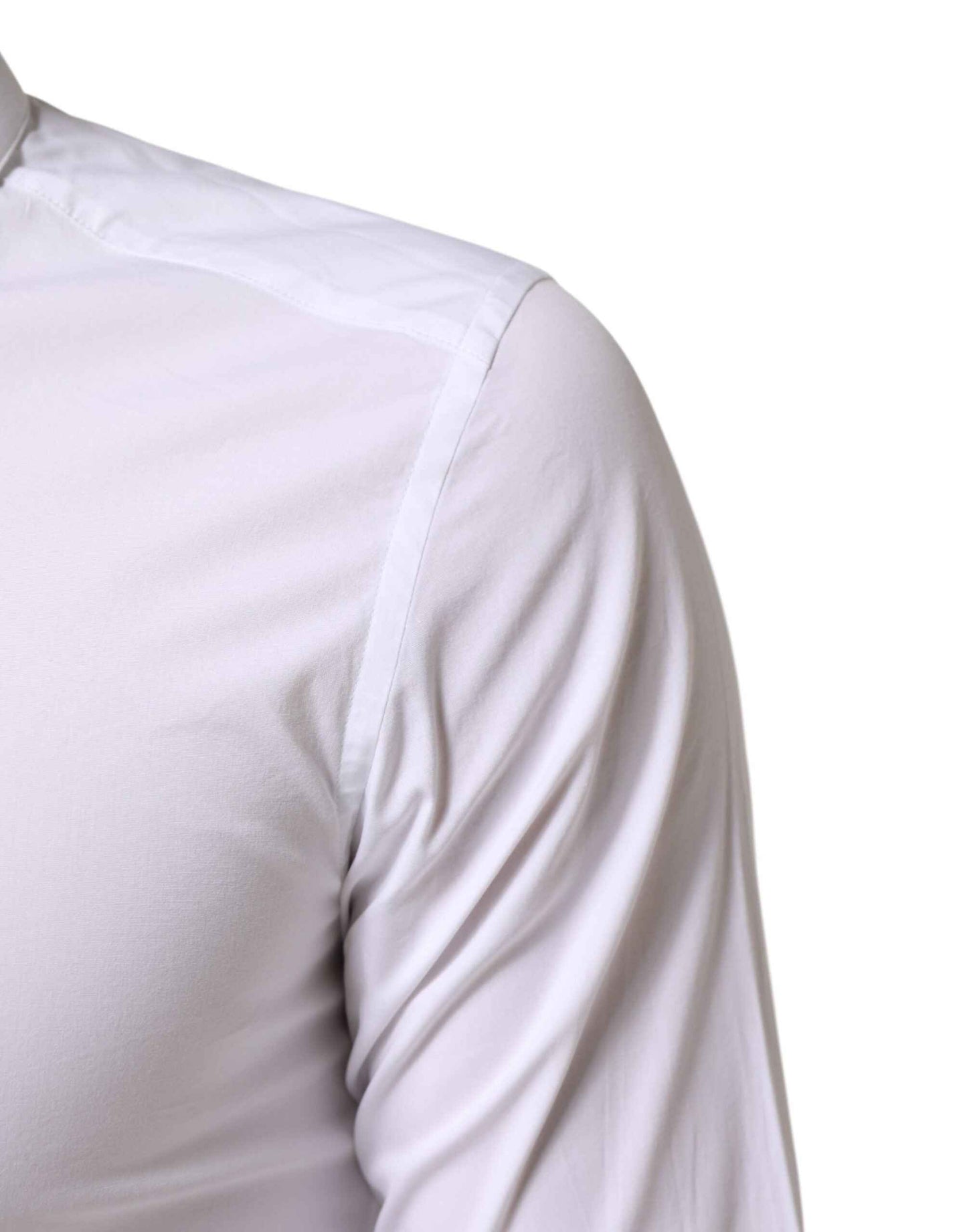 White Cotton GOLD Formal Men Dress Shirt