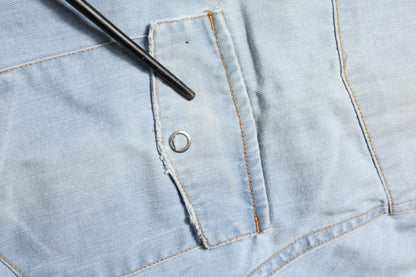 Blue Denim Collared Long Sleeve Men Shirt
