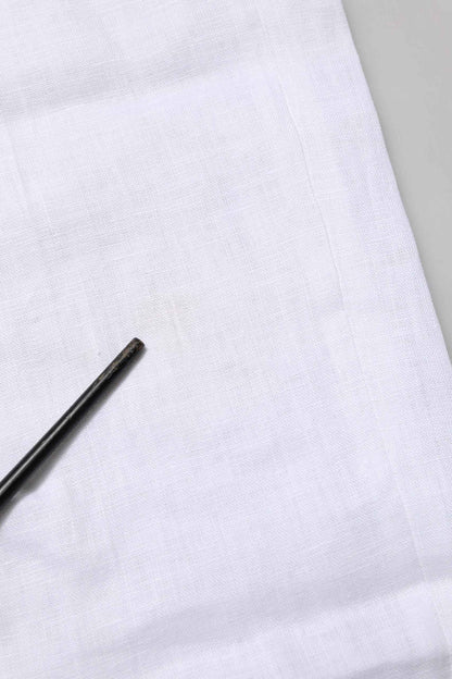 White Linen Formal Dress Trouser Pants