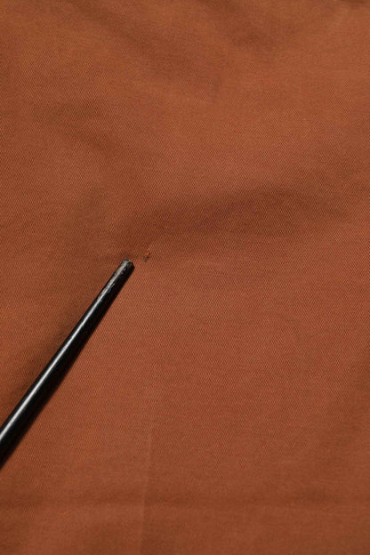 Brown Men Skinny Chino Mid Waist Trouser Pants