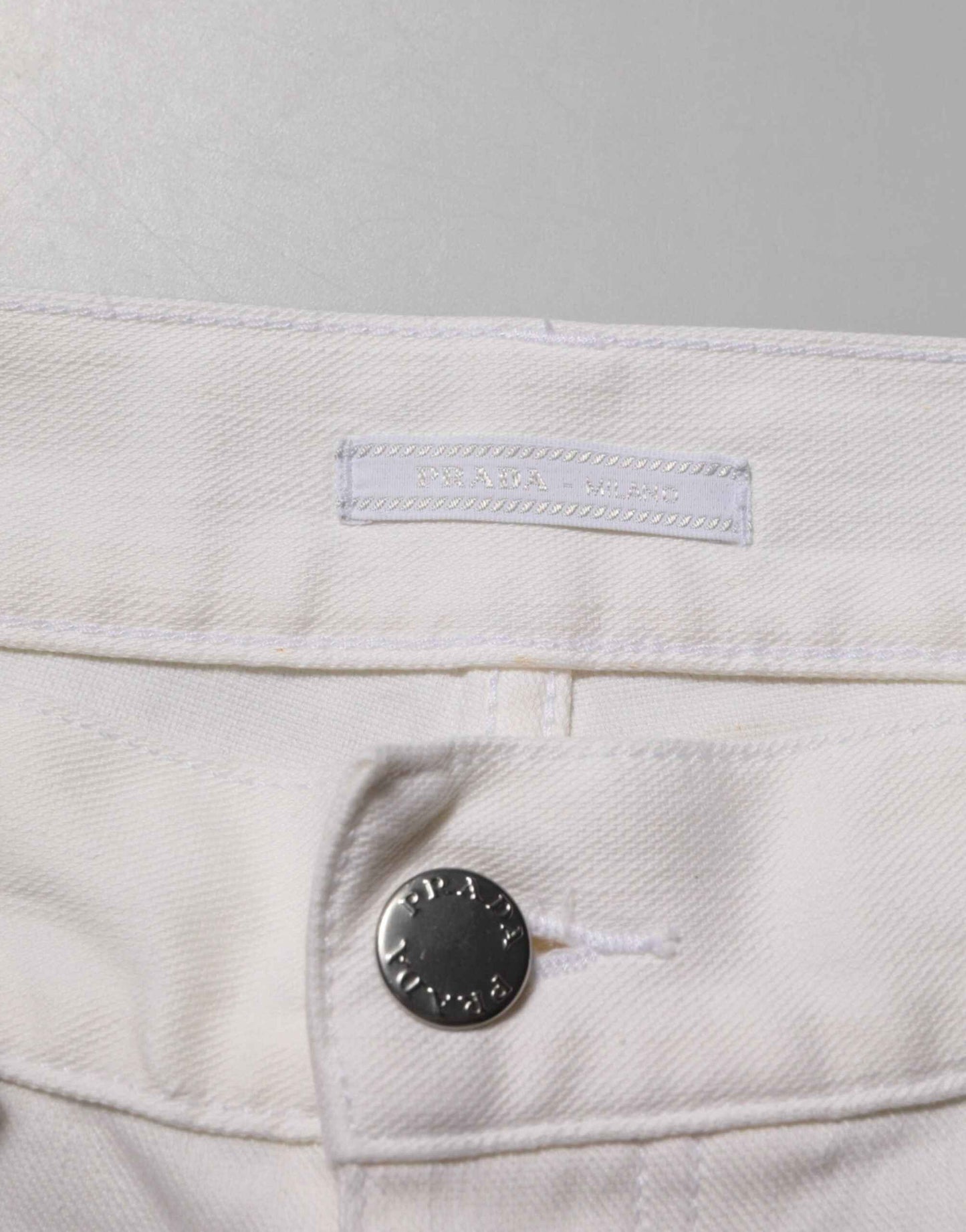 White Mid Waist Skinny Fit Denim Casual Trouser Jeans