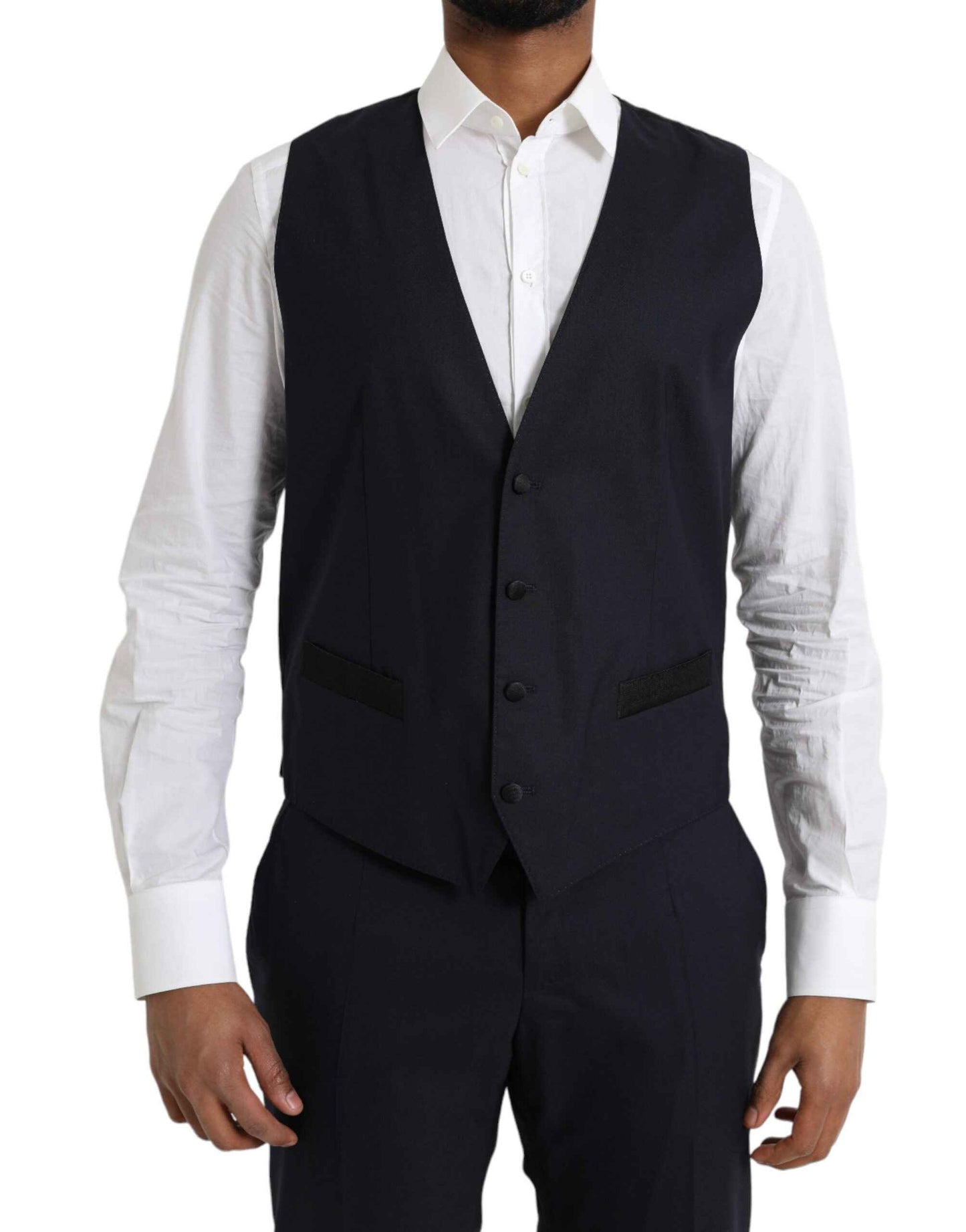 Blue Wool MARTINI 1 Button Men 3 Piece Suit