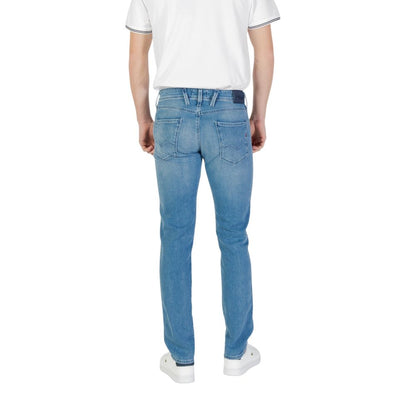 Blue Cotton Skinny Jeans