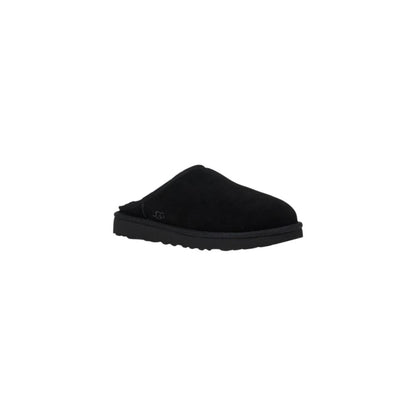 Black Suede Leather Clogs