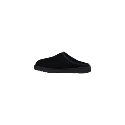 Black Suede Leather Clogs