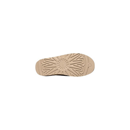 Beige Suede Leather Clogs