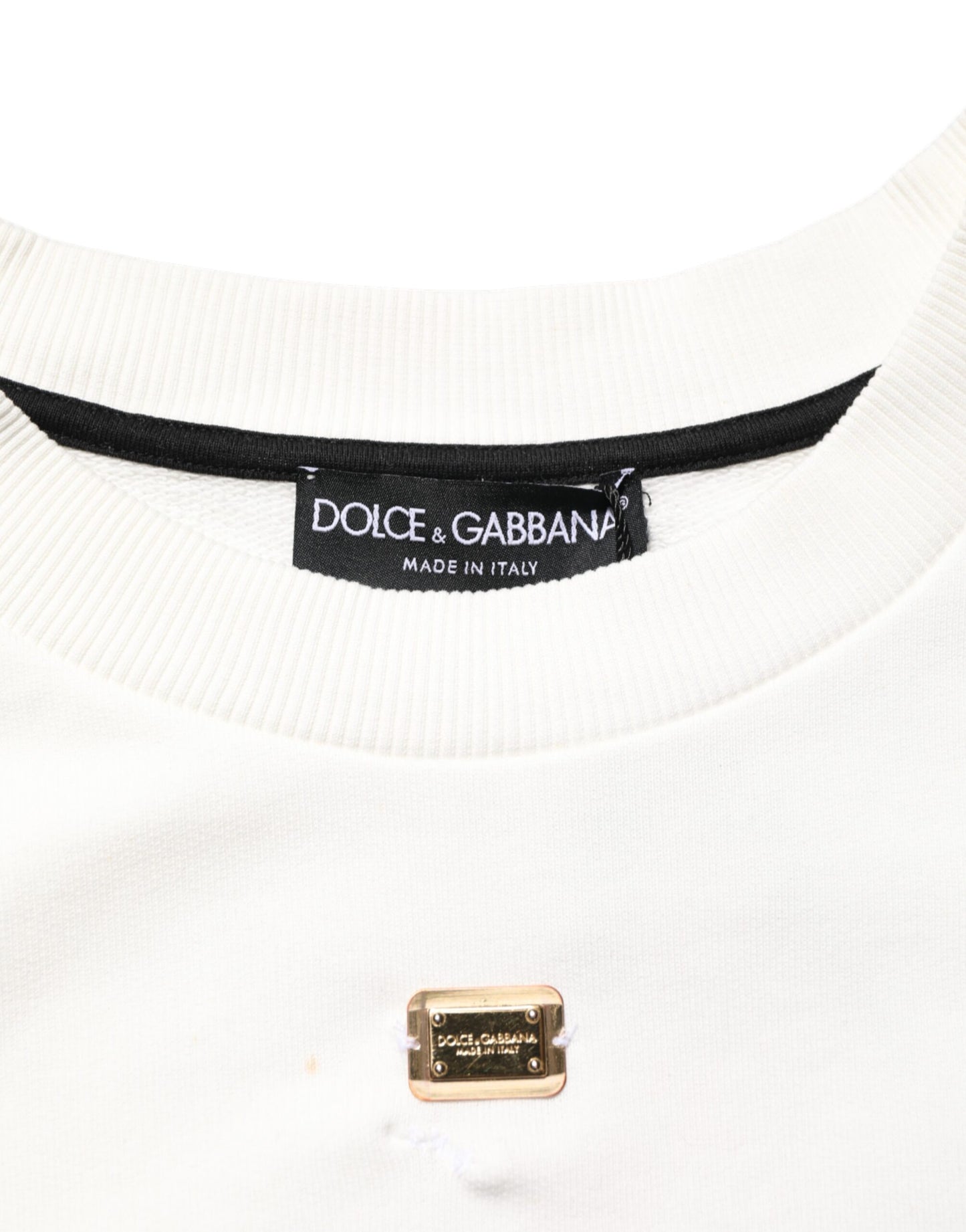 White DG Logo Crew Neck Sweatshirt Sweater