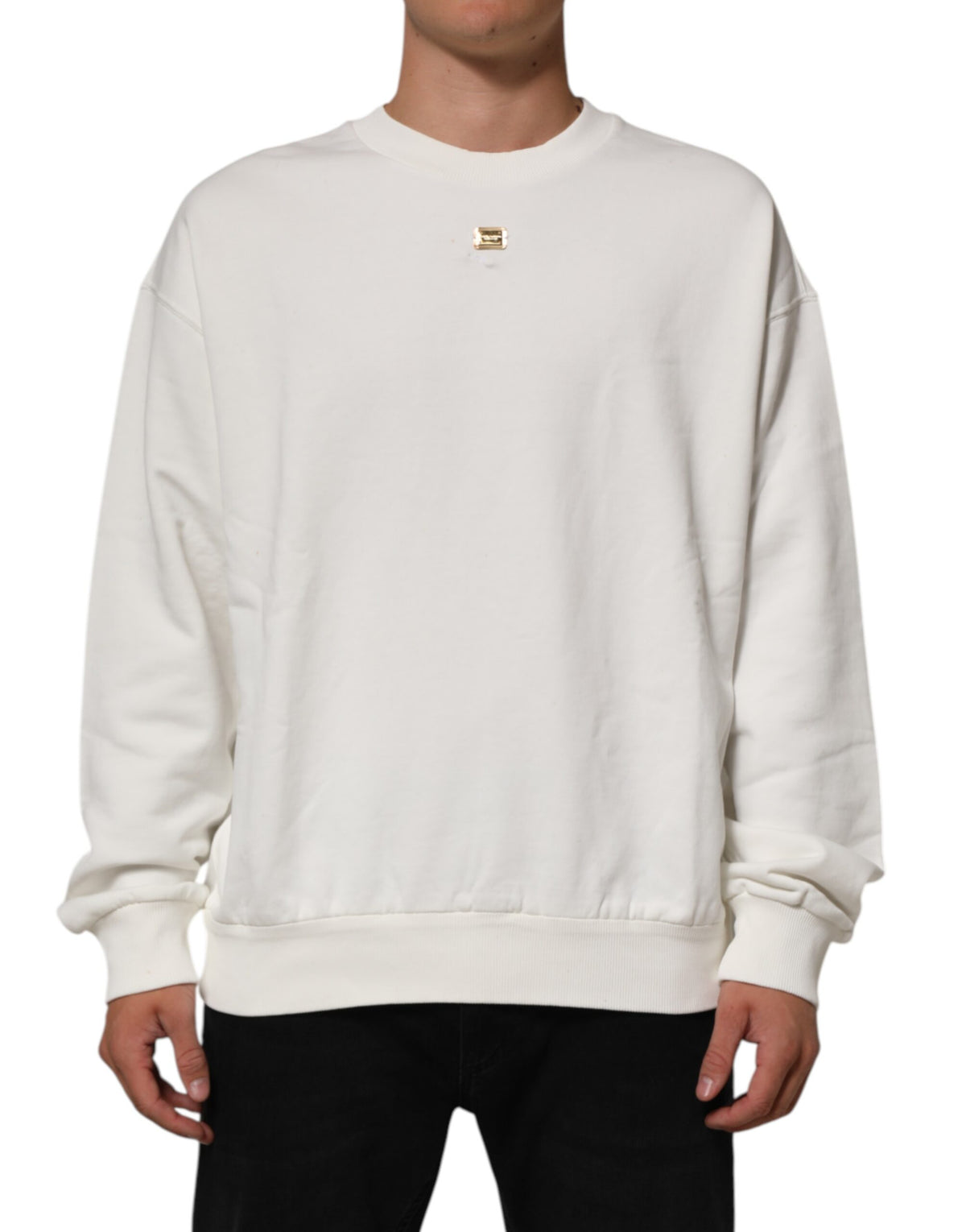 White DG Logo Crew Neck Sweatshirt Sweater