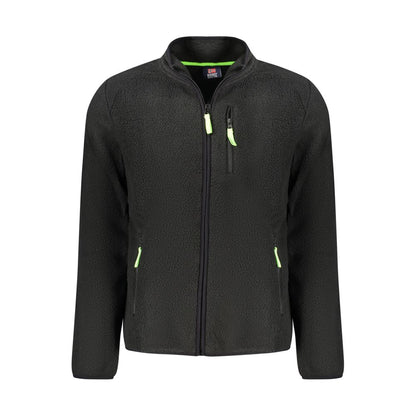 Black Polyester Men's Sweatshirt