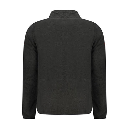 Black Polyester Men's Sweatshirt