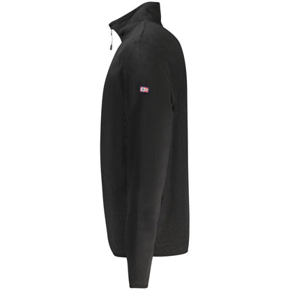 Black Polyester Men's Sweatshirt