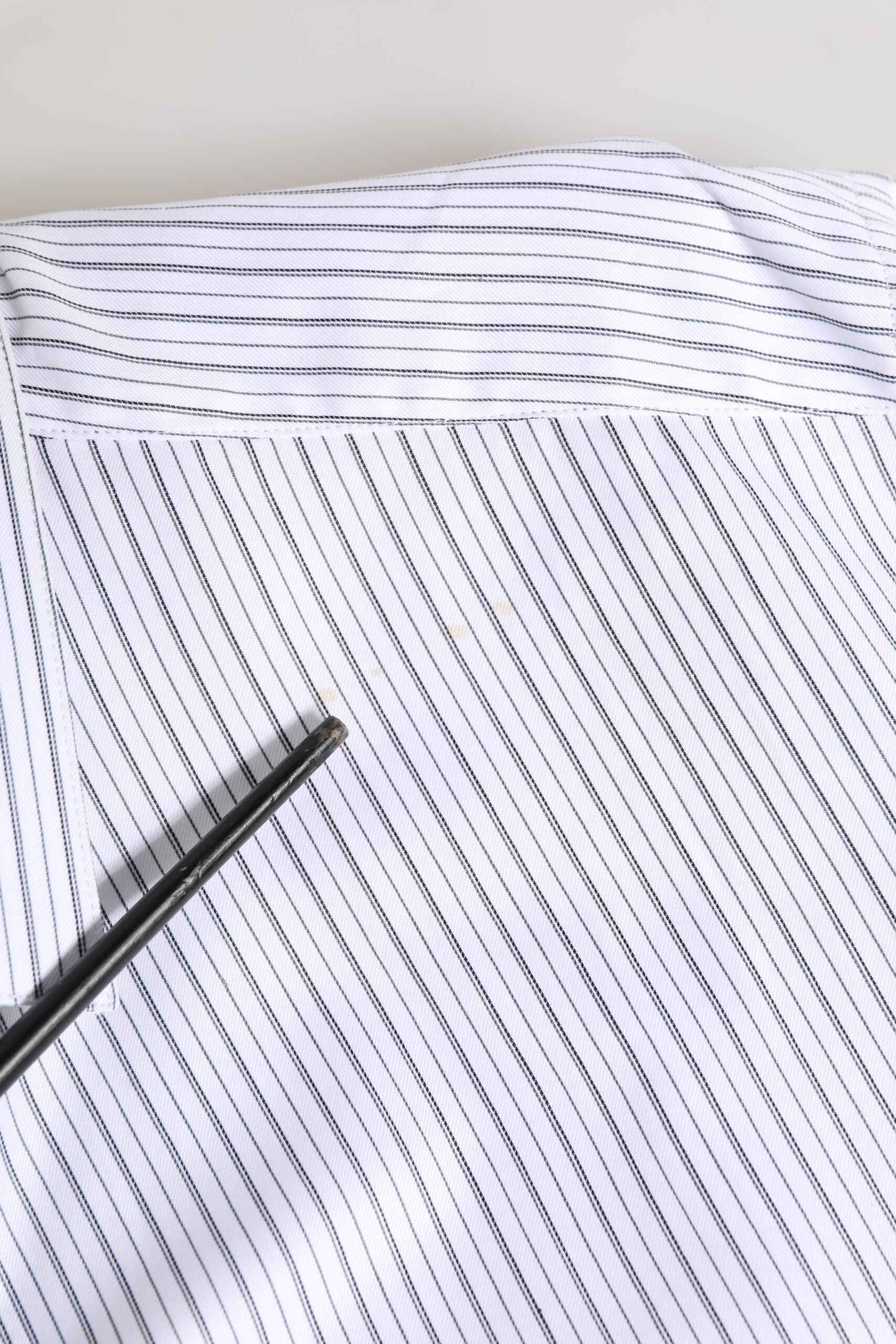 White Stripes Long Sleeves GOLD Dress Shirt
