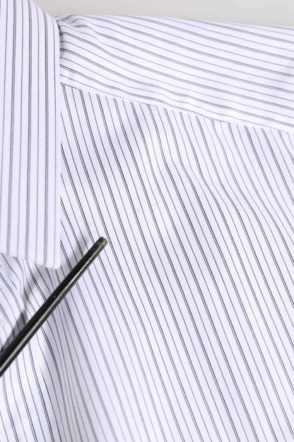 White Stripes Cotton Men GOLD Dress Shirt