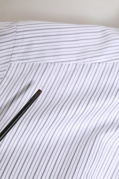 White Stripes Cotton Men GOLD Dress Shirt