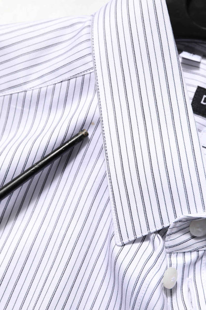 White Stripes Cotton Men GOLD Dress Shirt