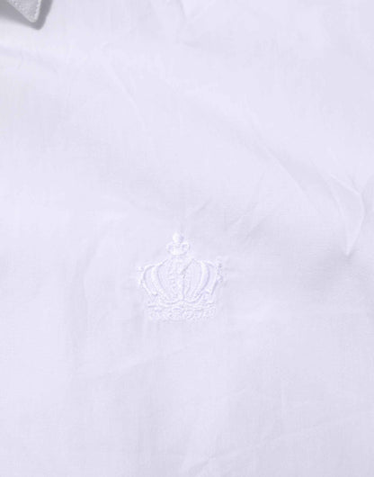 White Cotton Collared Men MARTINI Dress Shirt