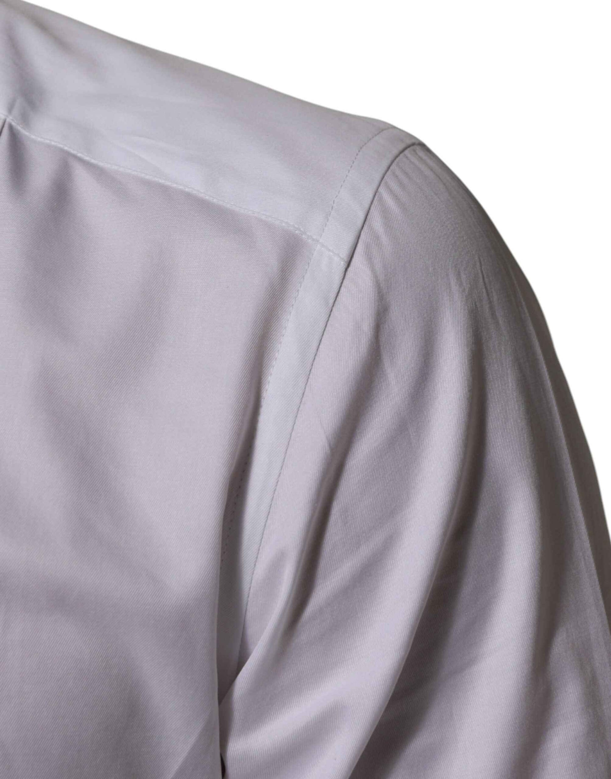 White Cotton Collared Bib GOLD Dress Shirt