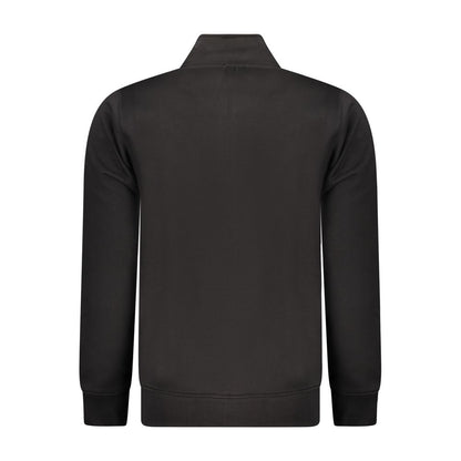 Black Cotton Men Sweatshirt