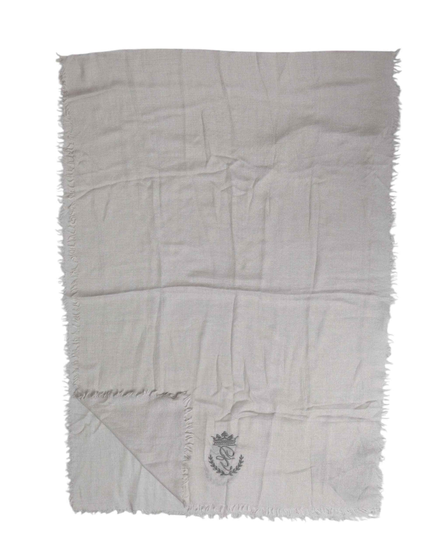 Gray Cashmere Knit Fringes Neck Foulard 67cm x200cm Foulard Scarf