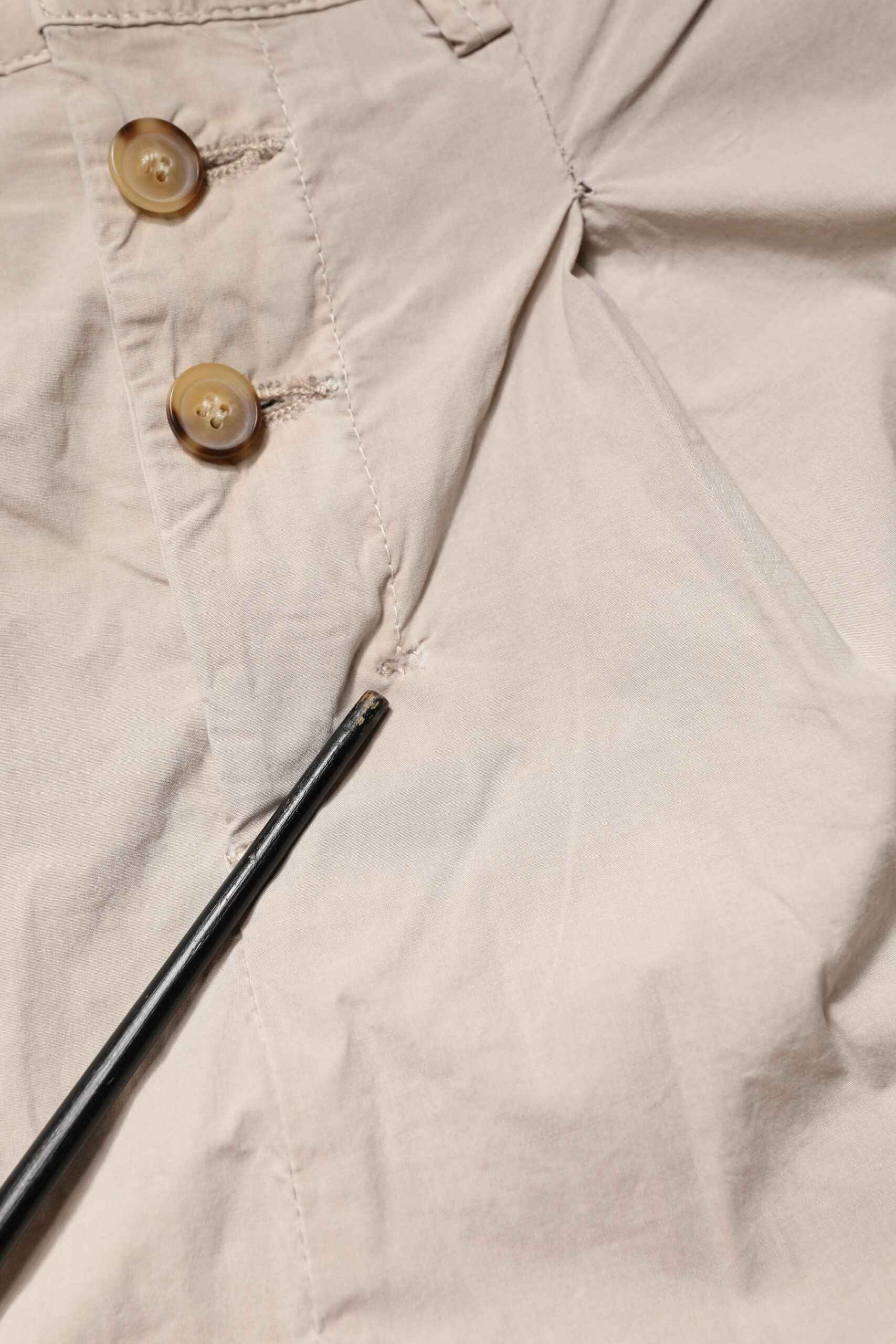 Beige Cotton Stretch Slim Fit Denim Jeans