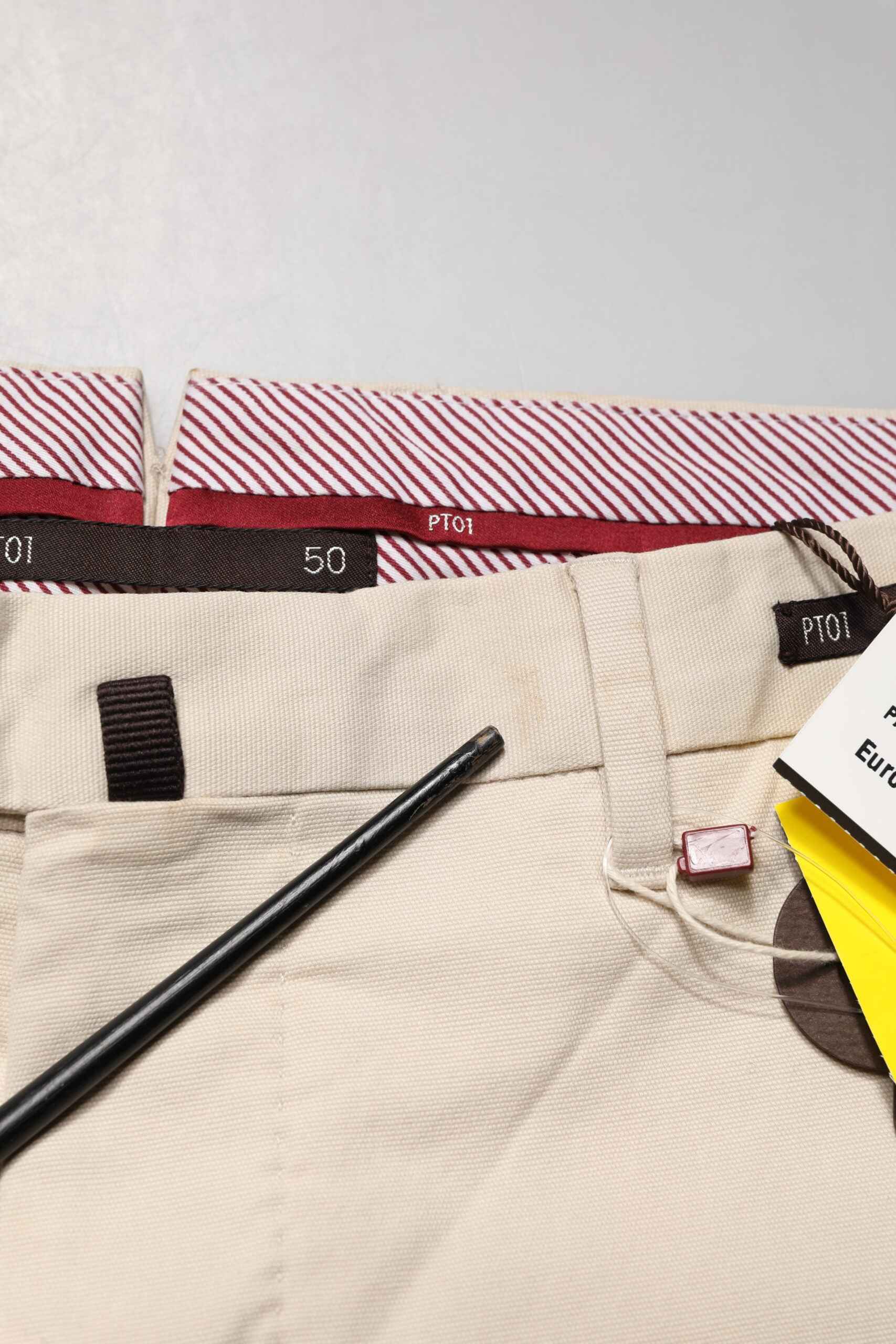 Beige Men Chino Mid Waist Straight Dress Trouser Pants