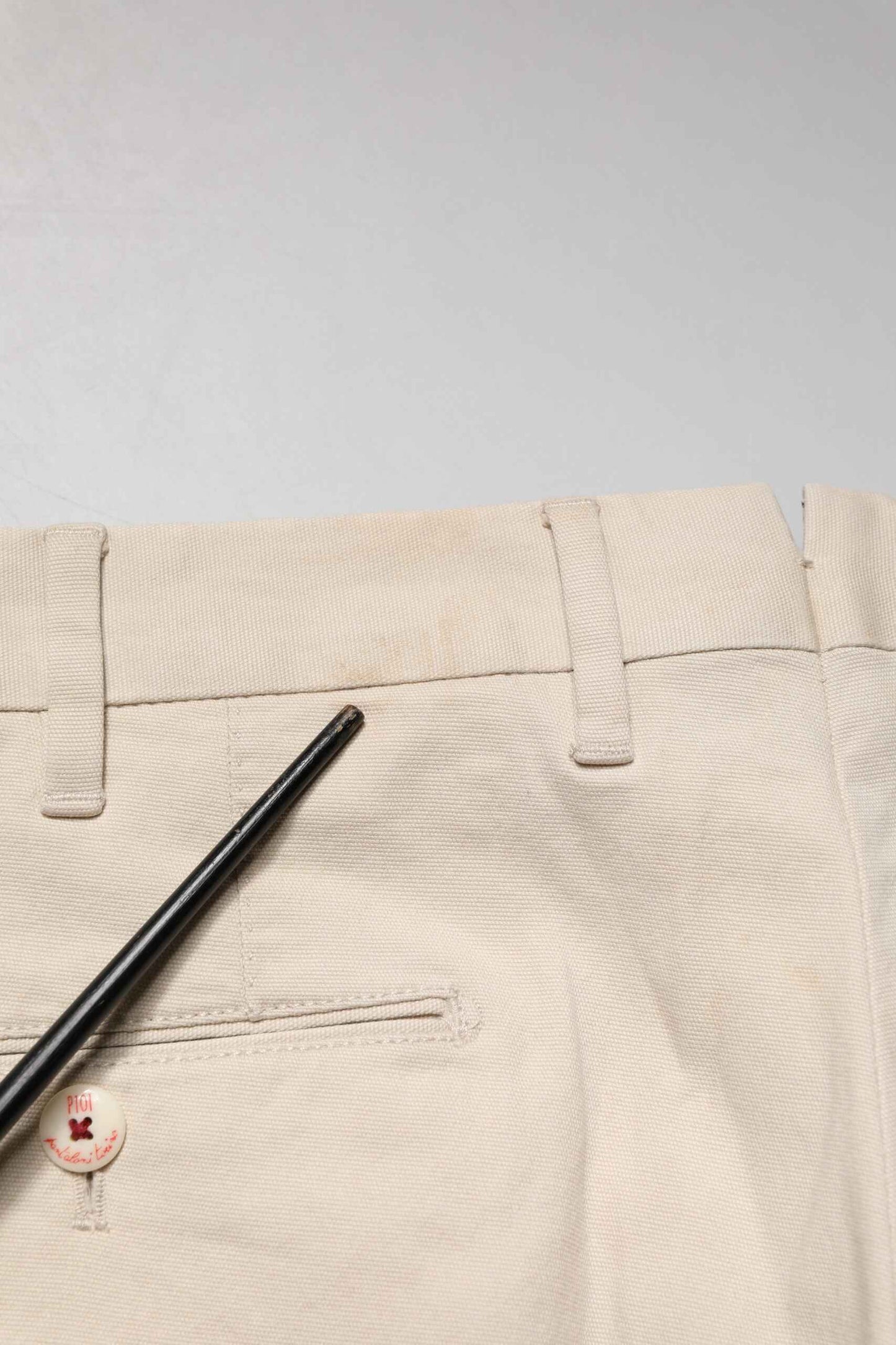 Beige Men Chino Mid Waist Straight Dress Trouser Pants