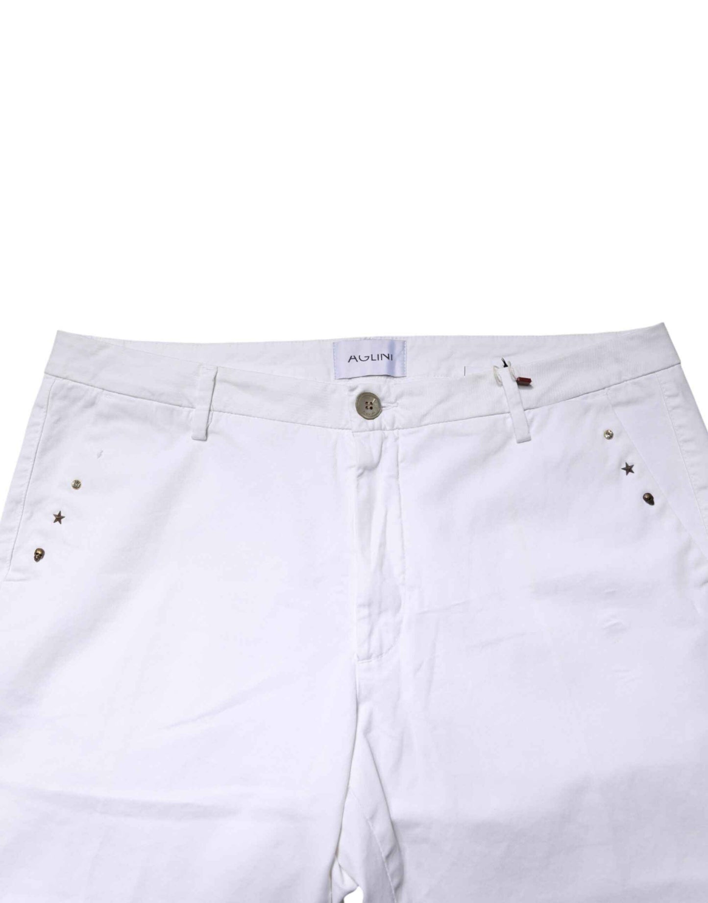 White Skinny Fit Mid Waist Men Denim Trouser Jeans