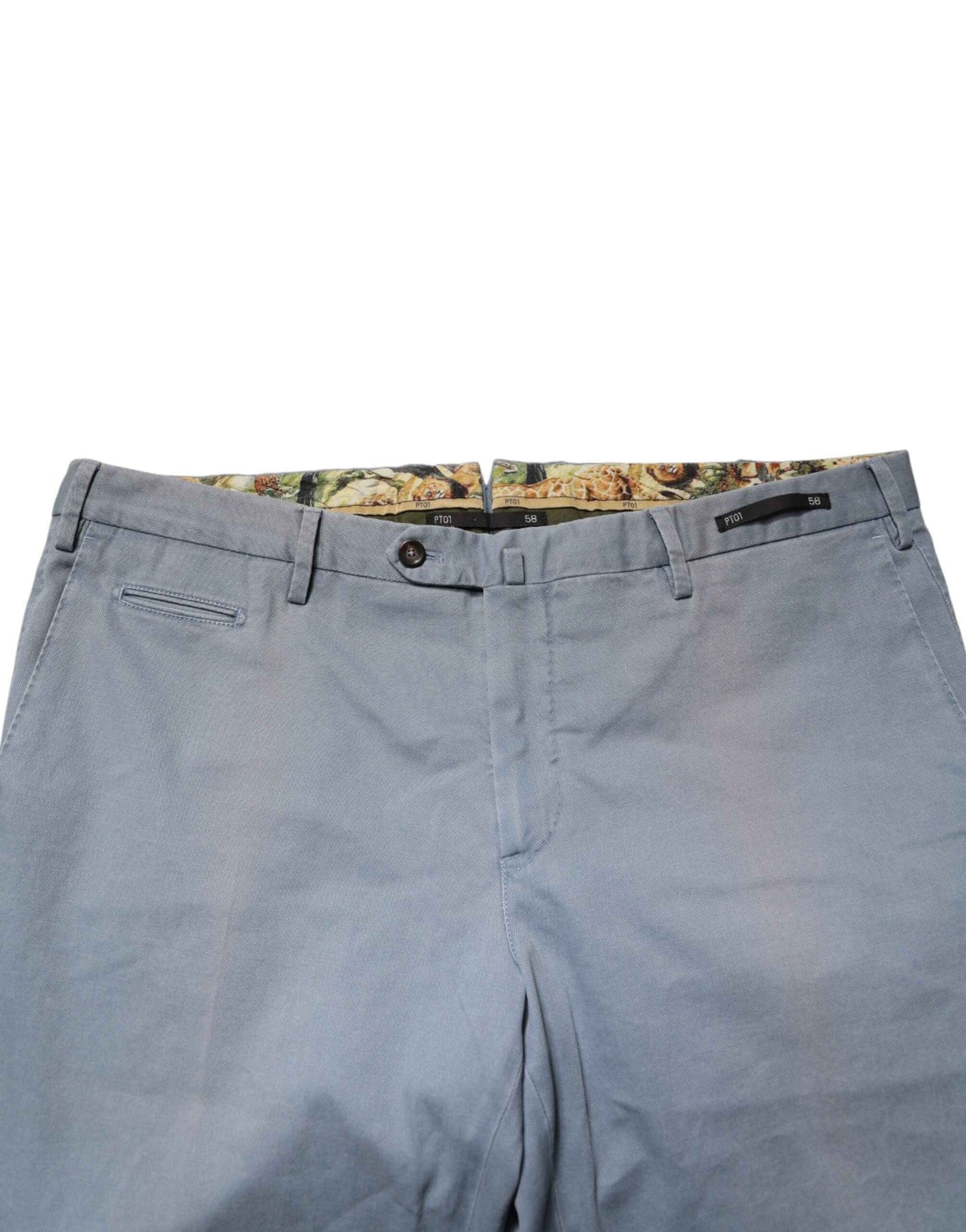 Blue Men Chino Mid Waist Tapered Fit Trouser Pants