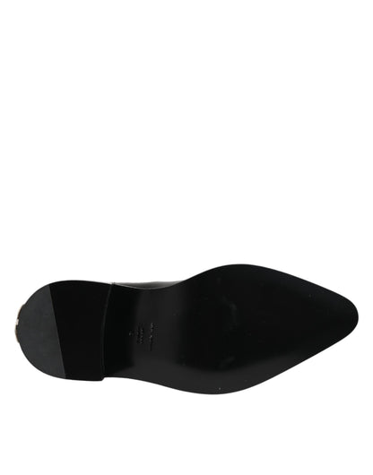 Black Studded Chelsea Short Ankle Boots Shoes