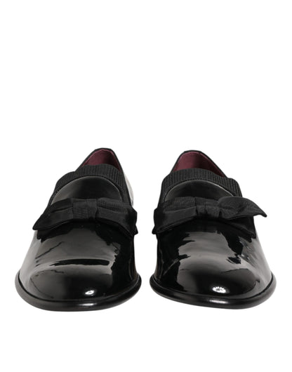 Black Leather Slip On Dress Men Loafers Shoes