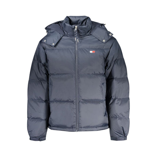 Blue Polyester Men's Jacket