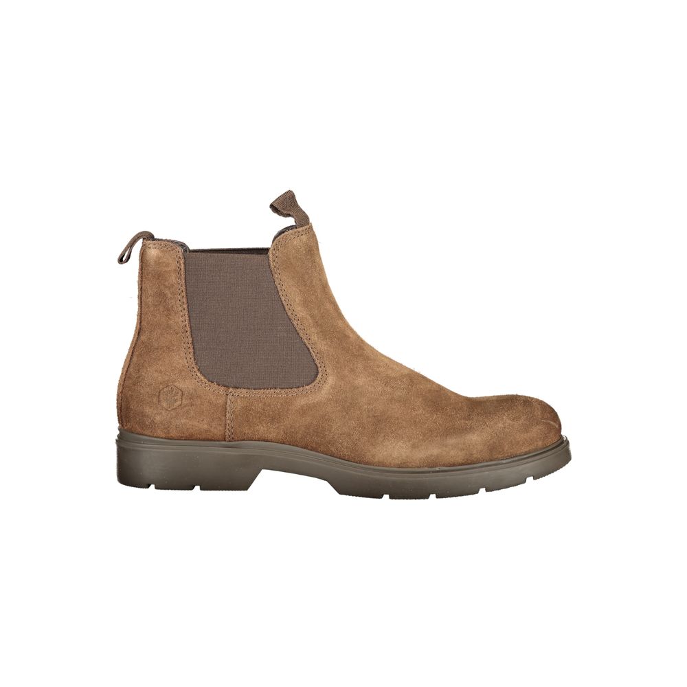 Marrone Leather Men Ankle Boot