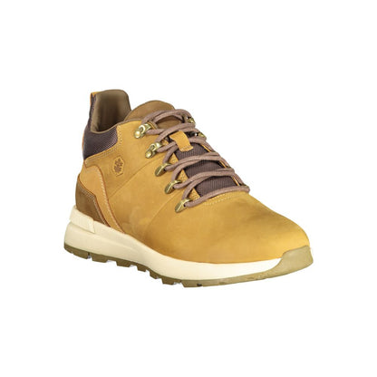 Marrone Polyurethane Men Sneaker