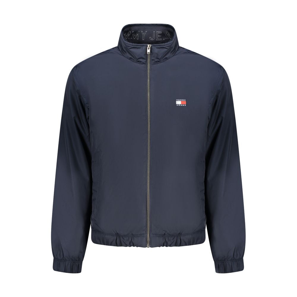 Blue Polyester Men's Jacket