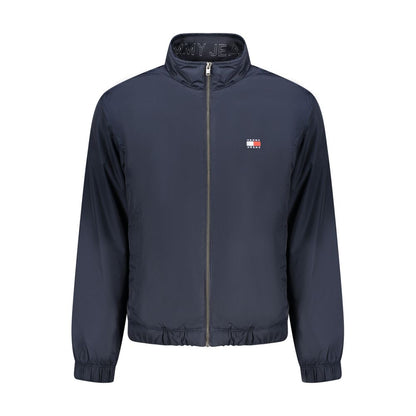 Blue Polyester Men's Jacket