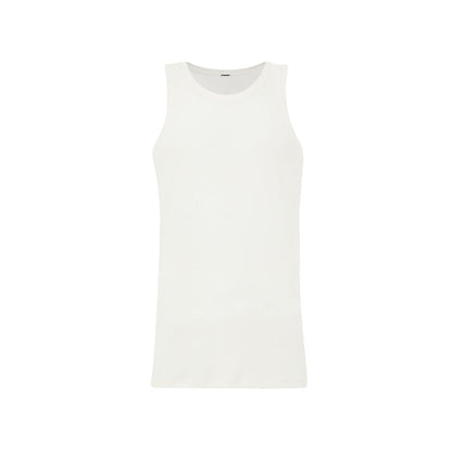 White Cotton Sleveless Jacket