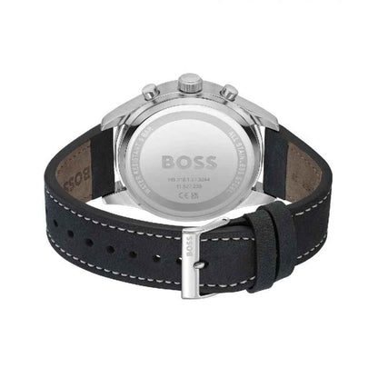 Black Leather Dress Watch