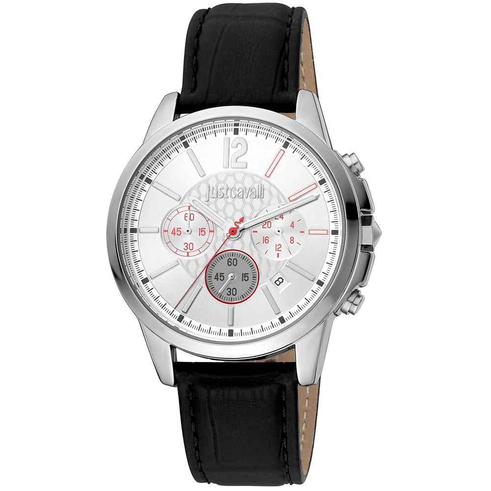 Black Leather Dress Watch