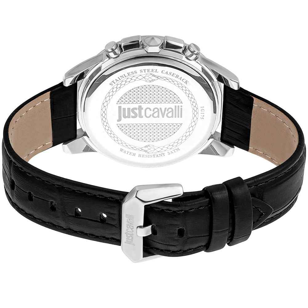 Black Leather Dress Watch