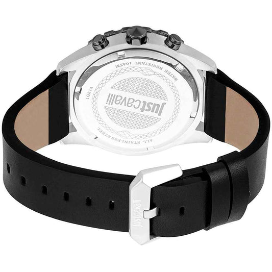 Black Leather Dress Watch
