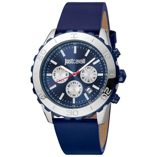 Blue Leather Dress Watch