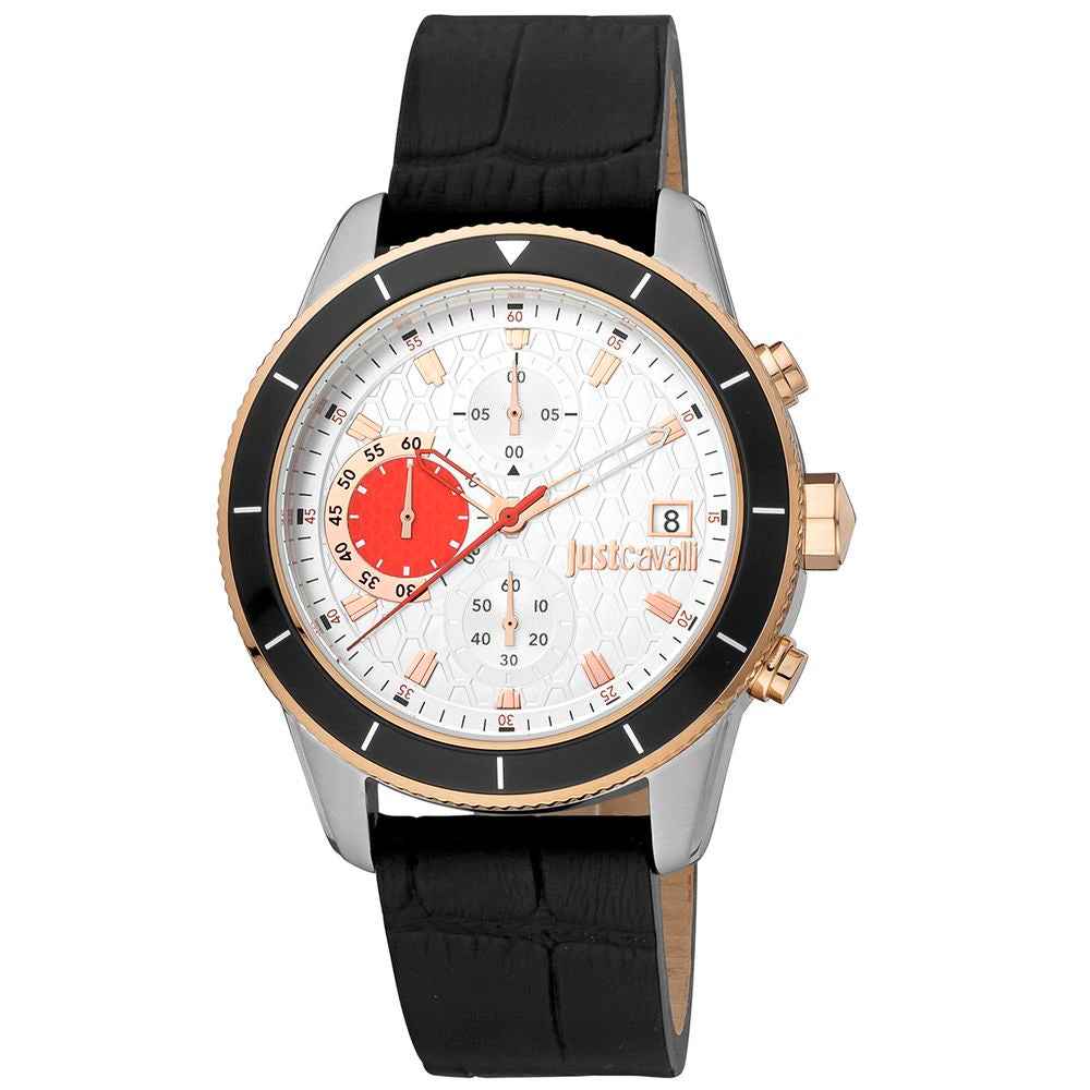 Black Leather Dress Watch