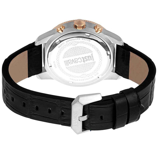 Black Leather Dress Watch