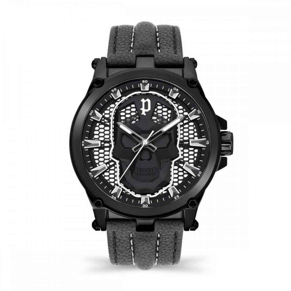 Black Leather Dress Watch