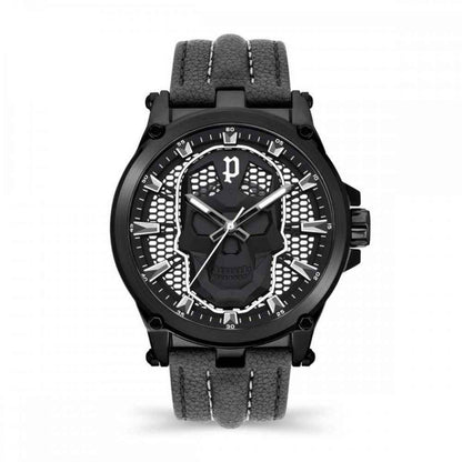 Black Leather Dress Watch