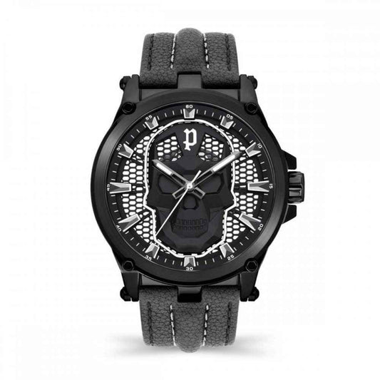 Black Leather Dress Watch
