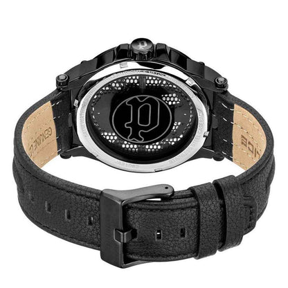 Black Leather Dress Watch